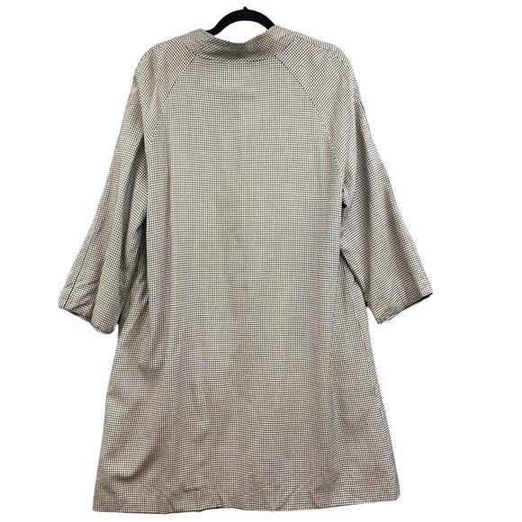 VTG Swing Coat M Gingham Check Mod 60s Rockabilly Retro Career Church Preppy USA - Picture 3 of 16